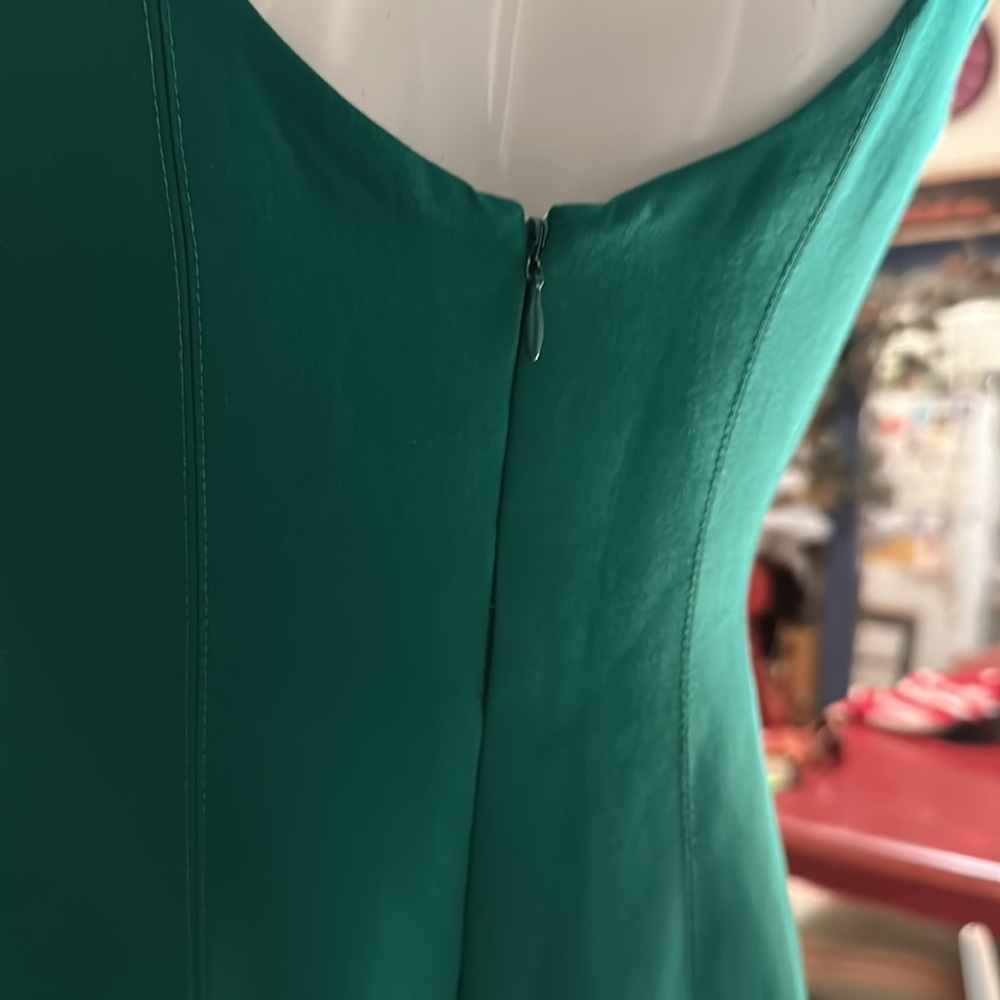 Halston Heritage Solid Green Dress - image 4